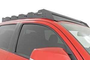 Toyota Tacoma Roof Rack - Rough Country - Front LED Lights, Aerodynamic Design - Black - '05-'23